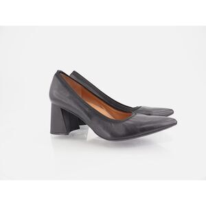 Gentle Souls Dionne Pump Womens 9.5 Black Leather Pointed Toe Block Heel